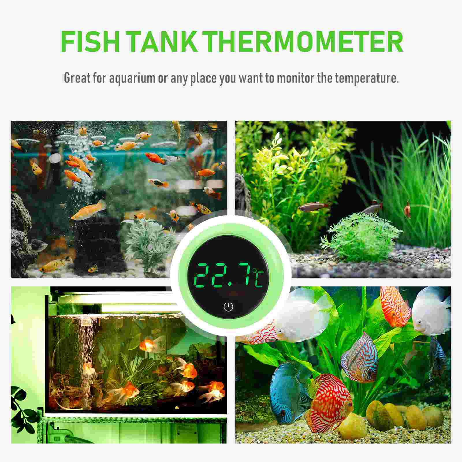 Water Terrarium Temperature Sensor Gauge Aquarium Fish Tank Supply