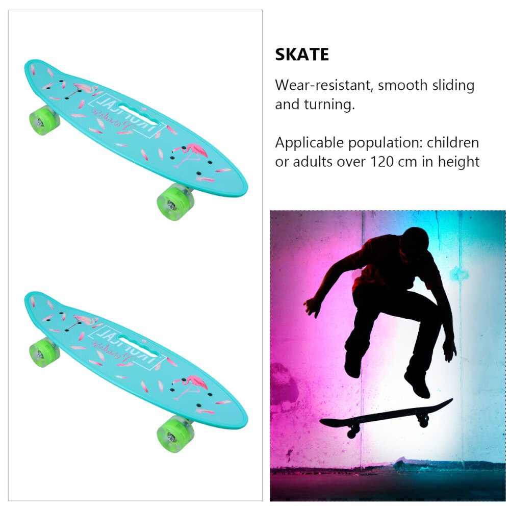 1pc Skateboard Four-wheel Scooter Outdoor Teenagers Skateboard Toy