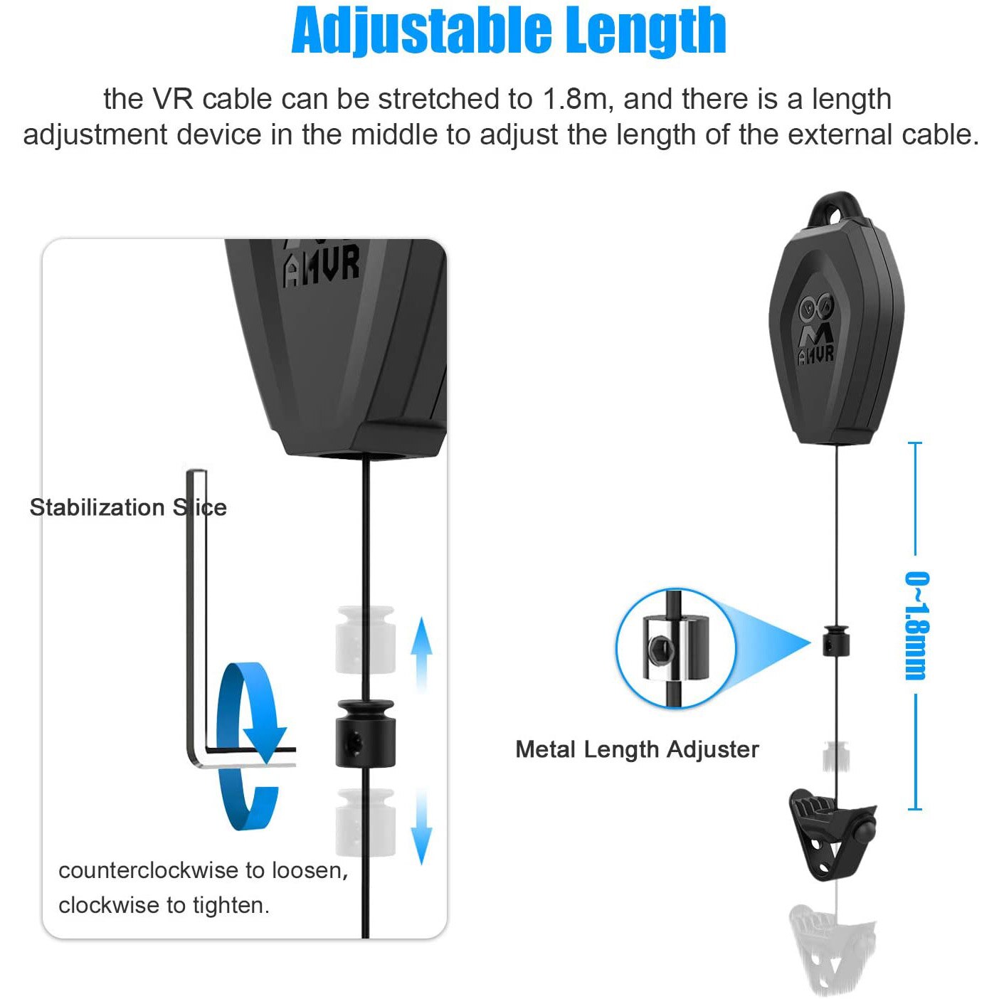 Retractable Ceiling Pulley System for Oculus Quest 2/Rift/Rift S/Valve Index/HTC Vive/Vive Pro/HP Reverb G2/PSVR Link Cable