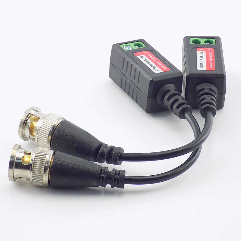 10 pares (20 unidades) 3000FT distancia UTP vídeo Balun retorcido CCTV Balun pasivo transceptores BNC Cable Cat5 CCTV adaptador