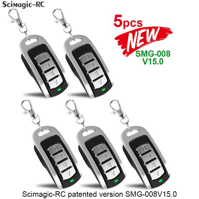 BFT MITTO 4, MITTO4A, MITTTO B RCB 04, KLEIO B RCA 04, TRC1, TRC2, TRC3 Garage Remote Control 433MHz Rolling Cod Fob Transmitter: 5pcs