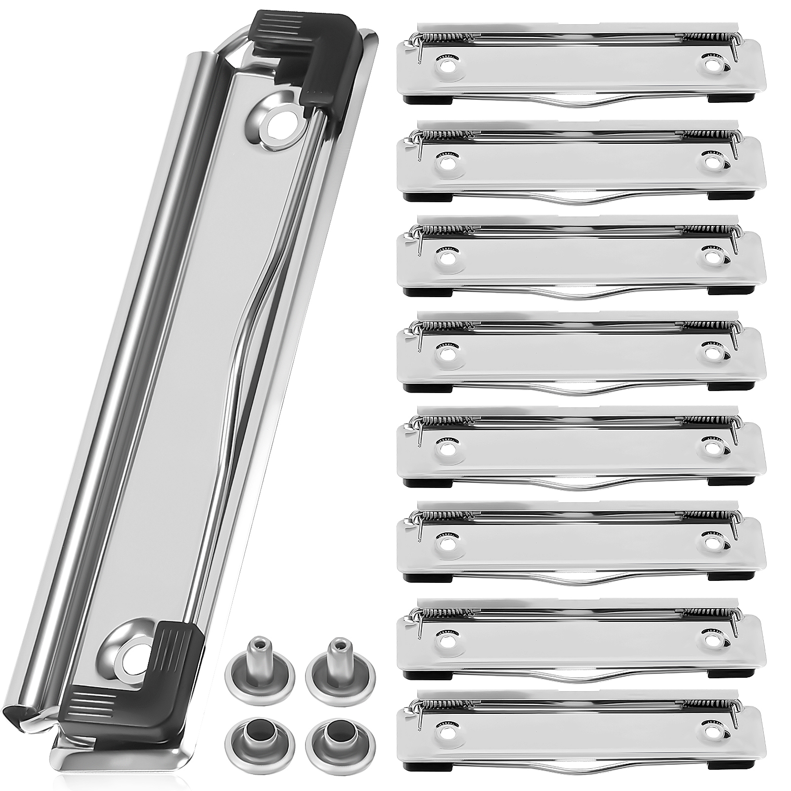 Clipboard Clamps Heavy Duty Spring Loaded Hardware Mountable File Board Clips For Daily Use Class School Stationery