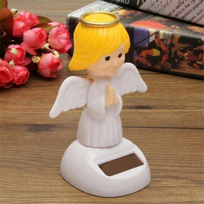 Solar Powered Tanzen Flip Schwingen Tänzerin Kinder Spielzeug Engel Mädchen Form kinder Weihnachten Energiesparende Vorhanden