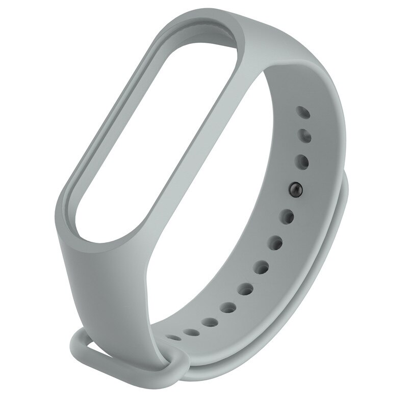 För  m5- band smart armband stegräknare utbyte armband klockarmband klockarmband för mi band 5 smart armband fitness rem: Grå