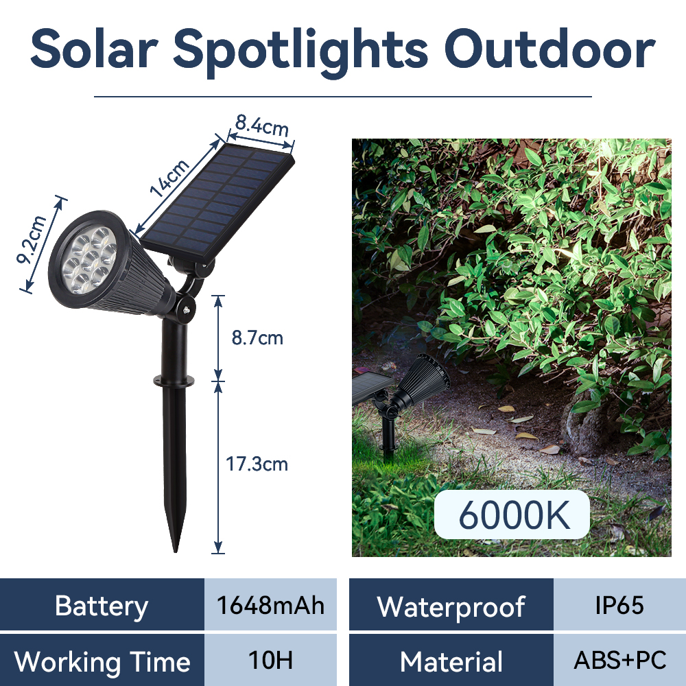 Projecteur LED solaire extérieur décor de jardin lampe de pelouse étanche paysage éclairage rue arbre spots pour cour couloir: orange / 6-10W