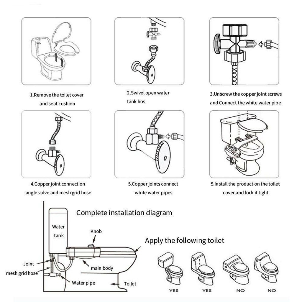 Bidet Verse Waternevel Mechanische Bidet Toilet Seat Attachment Niet-Elektrische