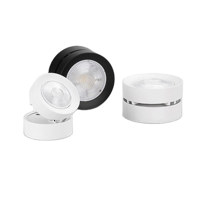 Spot led downlight sammenleggbar taklampe led spotlight 7w 12w 15w utenpåliggende aluminium takspotter lampe for hjemmebedrift