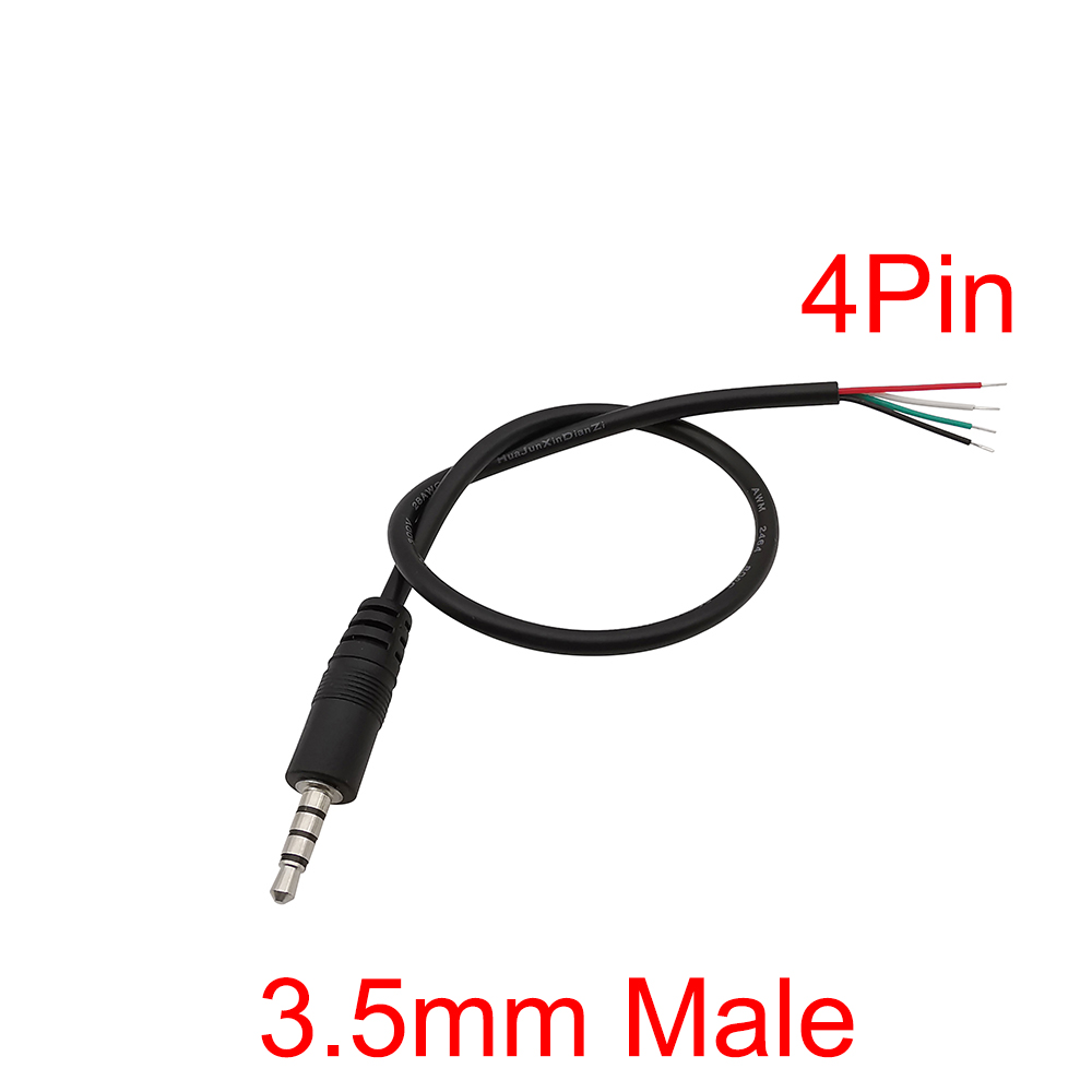 1/5 Uds 2,5mm 3,5mm Mono Cable de Audio estéreo macho hembra conector Jack 2/3/4Pin Cable de extensión DIY auricular micrófono Cable de reparación: Plata / Bajo 5 Unids