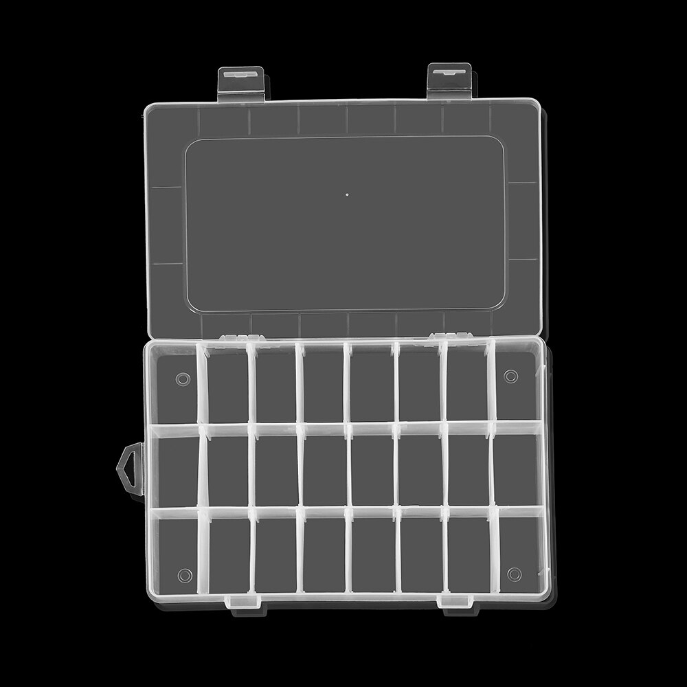 24 Grids Verstelbare Plastic Sieraden Kralen Accessoires Opslag Boxs Case Sieraden Display Kralen Oorbel Maken Organizer Container