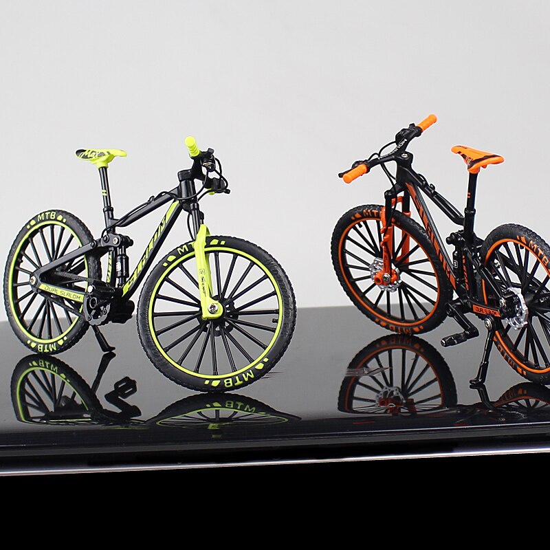 Alloy Bicycle Model 1:10 Mini Simulation Bicycle Toy Metal Racing Mountain Bike Portable Collection Children's Toy