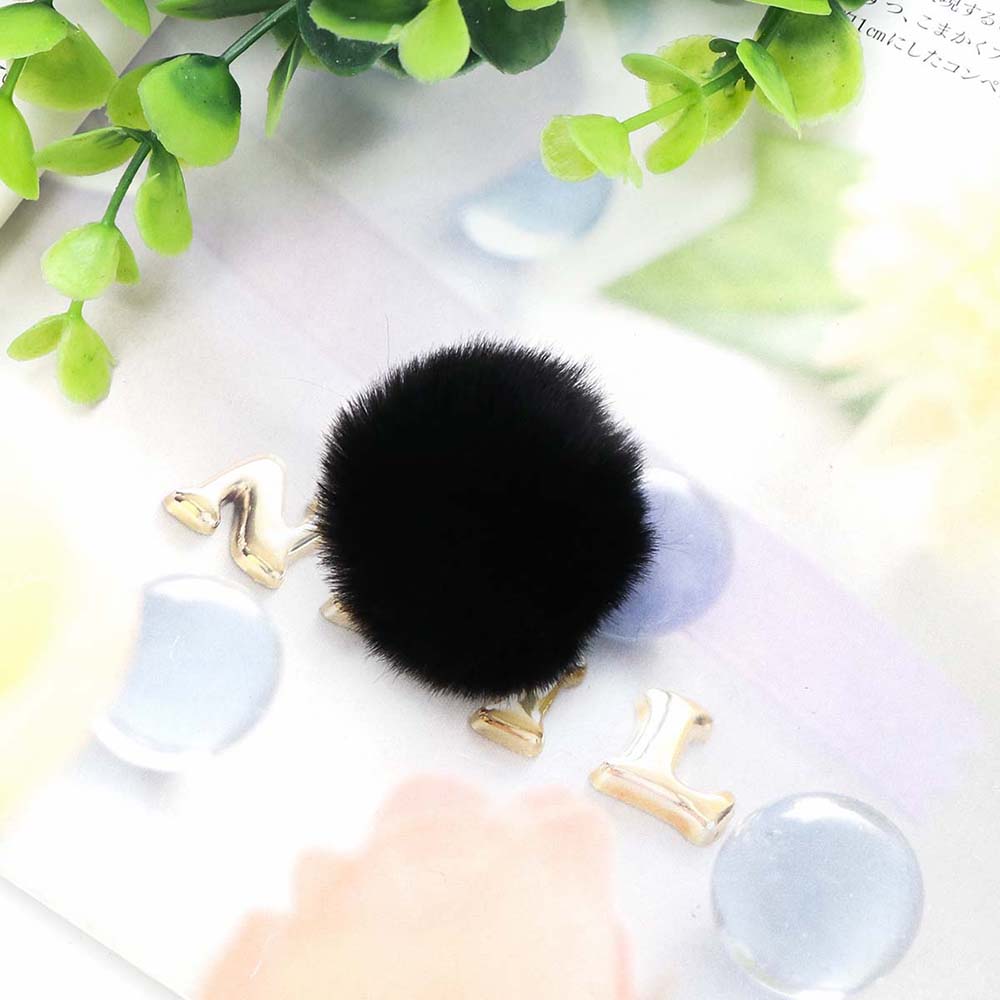 10 stk / posere 3-6cm pomponger fluffy plysjball mykt kunstig hår ball farge pompong diy sko lue bag klestilbehør: 4 cm svart