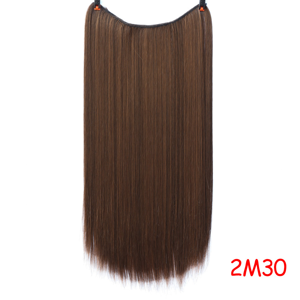 Extensiones de pelo Natural liso WERD, extensiones de pelo Artificial de fibra química de alta temperatura, pelo grande ondulado