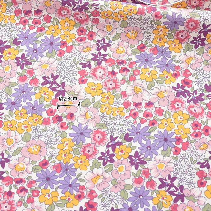 140x50cm Pastoral Floral Twill Cotton poplin Fabric DIY Children's Wear Cloth Make Bedding Quilt Decoration Home 160-180g/m
