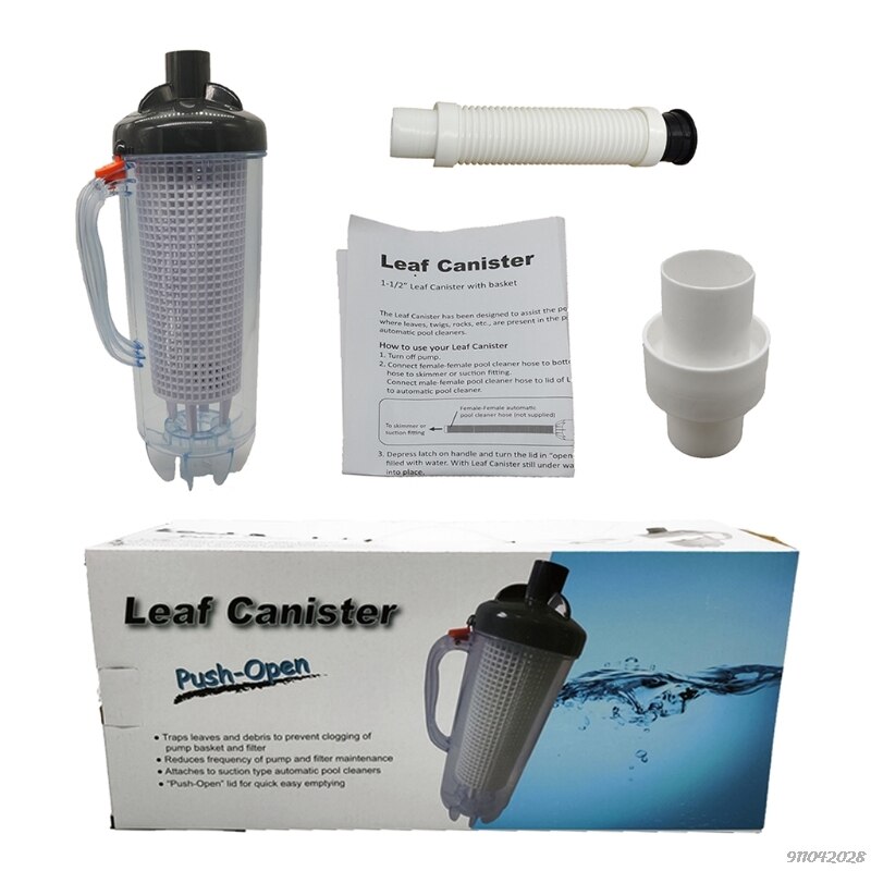 Swimming Pool Leaf Canister Automatic Vacuum Suction Cleaners with Mesh Basket Durable with Hose Connector Adapter 21