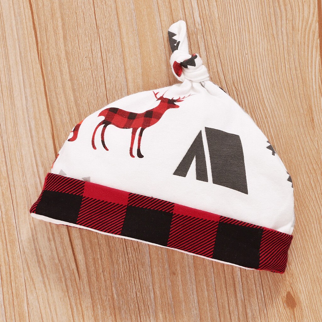 Drei-stück Baby neue Weihnachts Strampler Kleinkind Baby Junge Mädchen Weihnachten knapp Karosserie Strampler + Karikatur Hosen + Hütte Outfits Y4