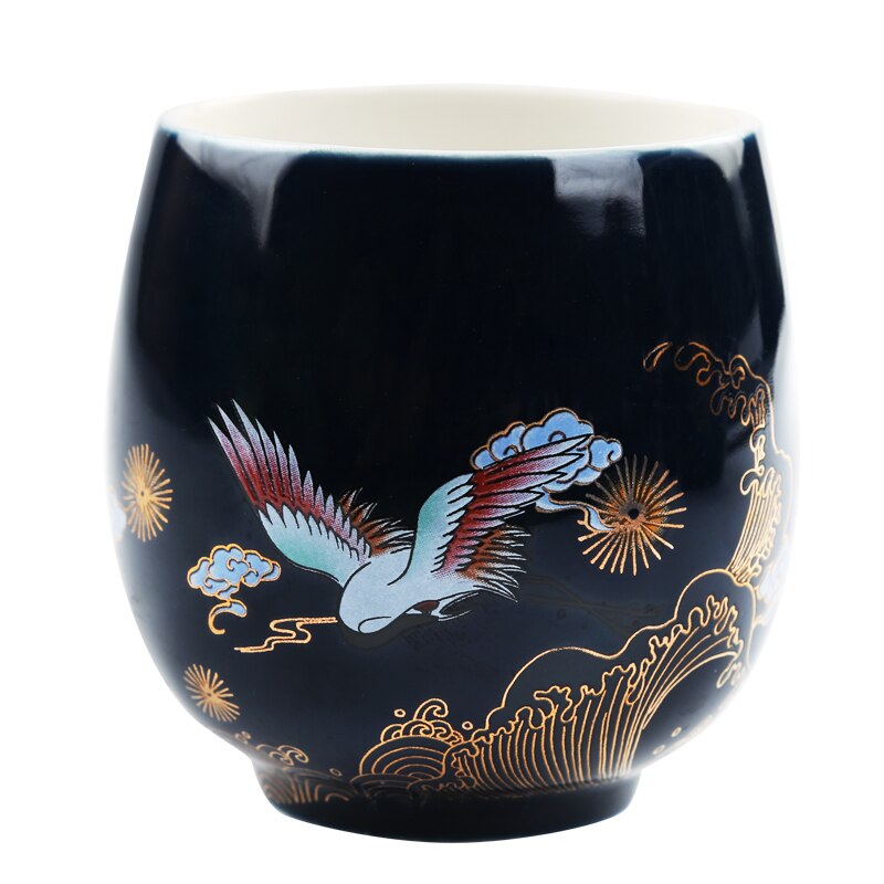 Blue ceramic tea cup porcelain drinkware teacup Hand-painted Ceramic Teacup Home Office Porcelain