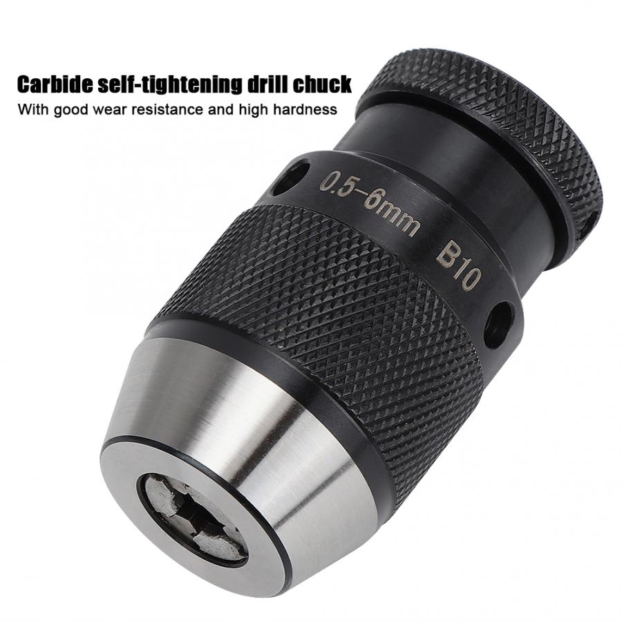 0.5-6mm B10 Automatic Locking Drill Chuck Milling Machine Self Tighten Drill Chuck