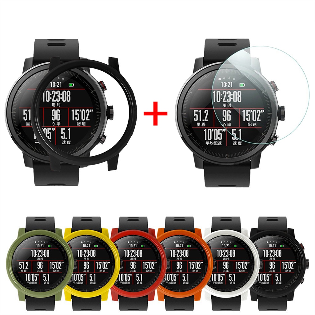Voor Xiaomi Huami Amazfit 2/2S Case Cover Stratos Horloge Met Screen Protector Horloge Case Acessorios