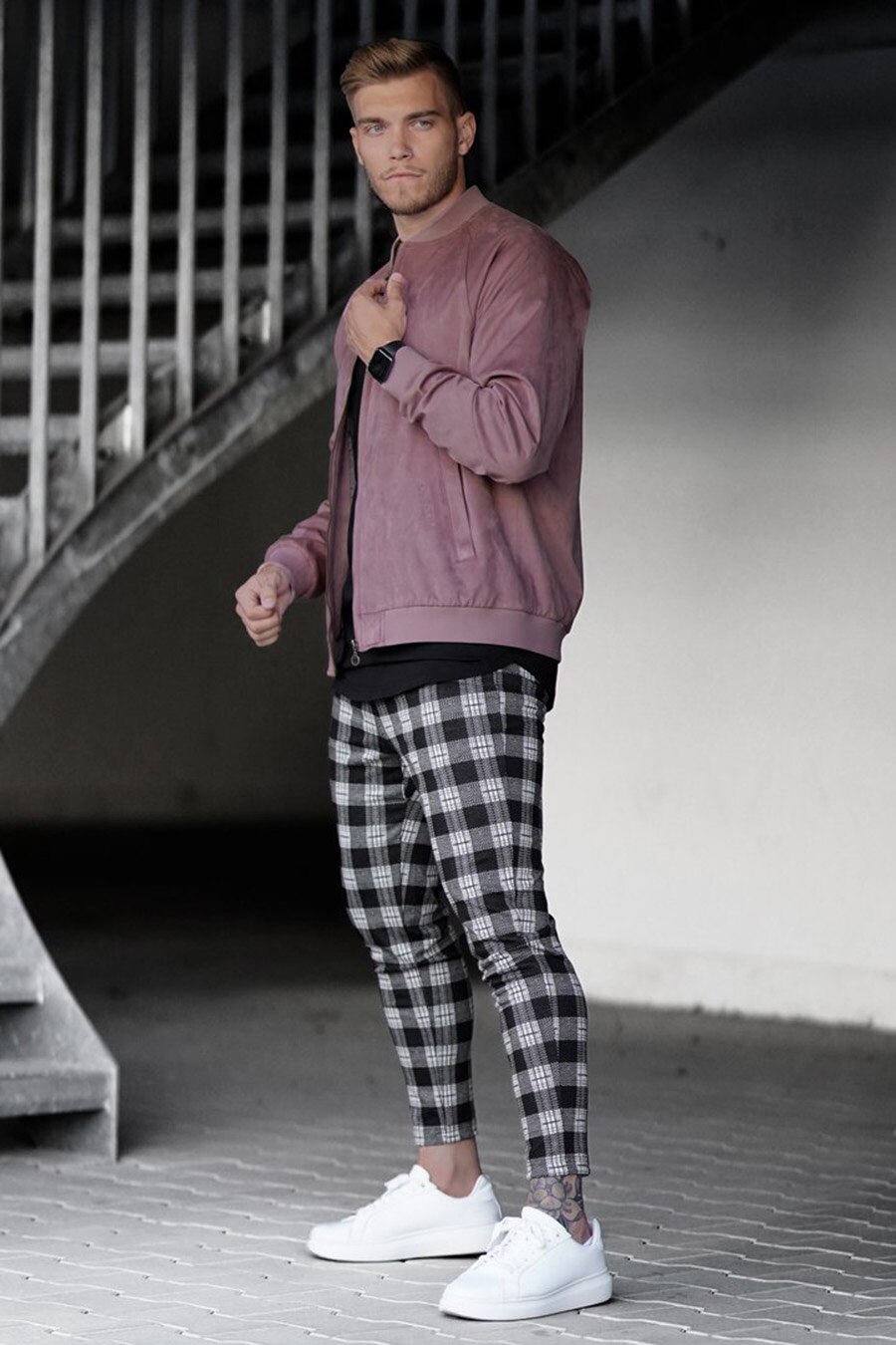 Pantalon de jogging à carreaux pour homme, survêtement de sport, Streetwear, collection automne