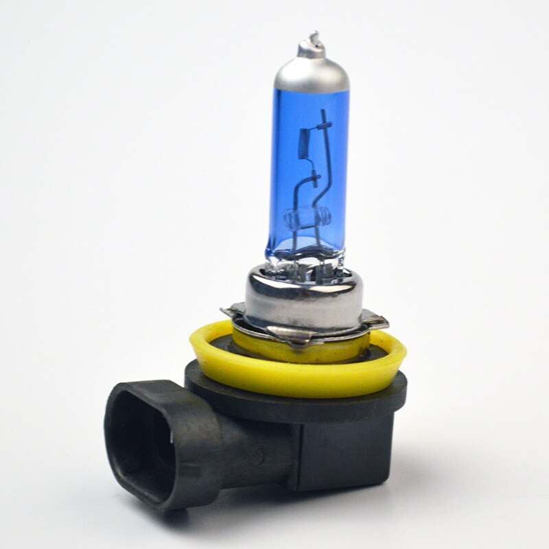 Hippcron H11 Halogenlampe 12V 55W 2 Stck (1 Paar) Super Weiß 5000K Quarz Glas Dunkelblau Auto Scheinwerfer Lampe