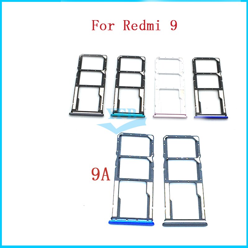 Lector de tarjetas Sim y SD para Xiaomi Redmi 9 Redmi 9A, bandeja de soporte, adaptador de ranura, pieza de repuesto