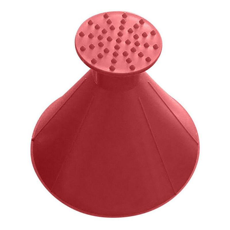 Auto Car Magic Window Windshield Car Ice Scraper Shaped Funnel Snow Remover Deicer Cone Deicing Tool Scraping ONE Round: 14.5cm red