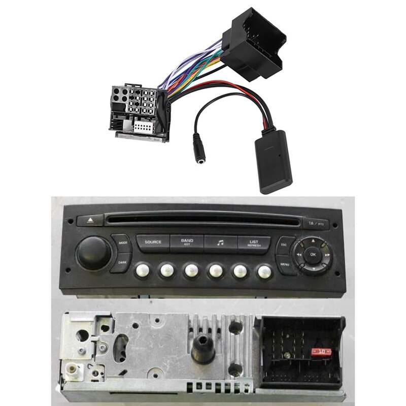 Auto Bluetooth 5,0 Aux Kabel Mikrofon Freisprecheinrichtung praktisch Freies Aufruf Adapter für Peugeot Citroen C2 C5 RD4