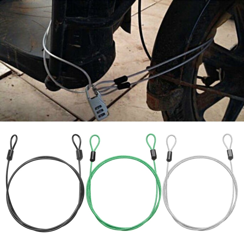 Multi Function Bicycle Bike Wire Rope Metal Lock Rope Garage Door Lock Handle Cable Latch Steel Rope Wire Cord Firm Wire