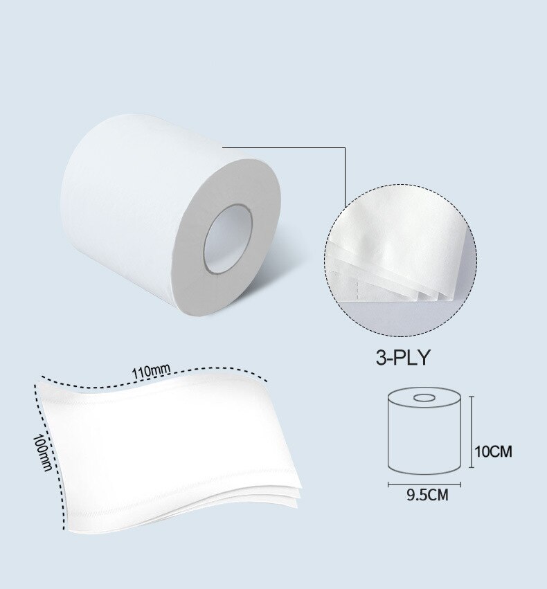 ZK50 10 Rollen Wc-papier Super Zachte Ssuper Sterke Schoon Touch Toiletpapier Familie Size Grote Roll 3-laag Standaard Rollen