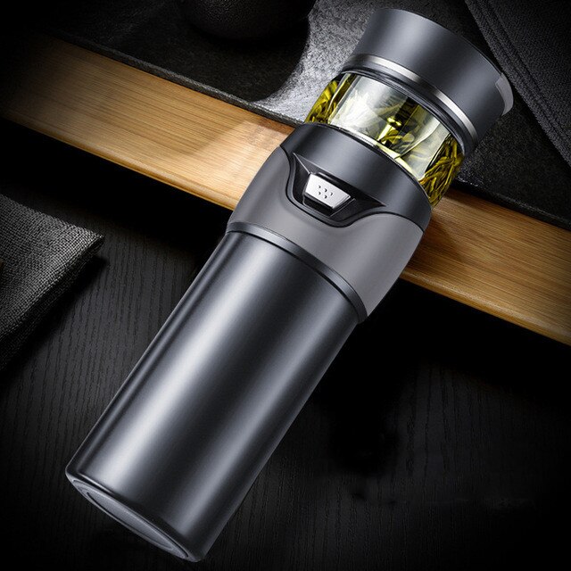 Tea Water Separation Thermos Bottle Stainless Steel Tea Strainer Thermos Infuser Tumbler Vacuum Flask With Tea Filter Two Cover: 5