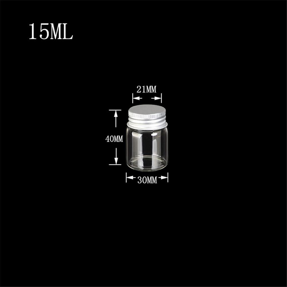 Botellas de vidrio con tapa de tornillo, frascos de sellado de aluminio, grado alimenticio, 24 piezas, 15ml, 25ml, 40ml, 50ml, 60ml: Gris claro