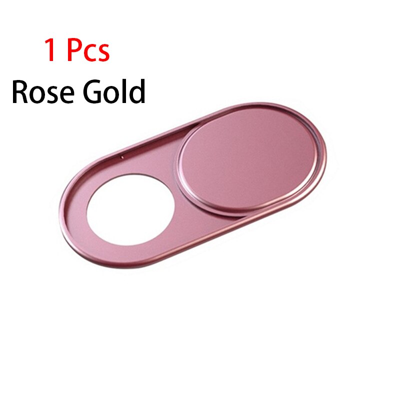 Universal Mobile Phone Privacy Sticker WebCam Cover Shutter Magnet Slider Metal For iPhone 12 Web Laptop Tablet Camera Cover: 1PCS Rose Gold