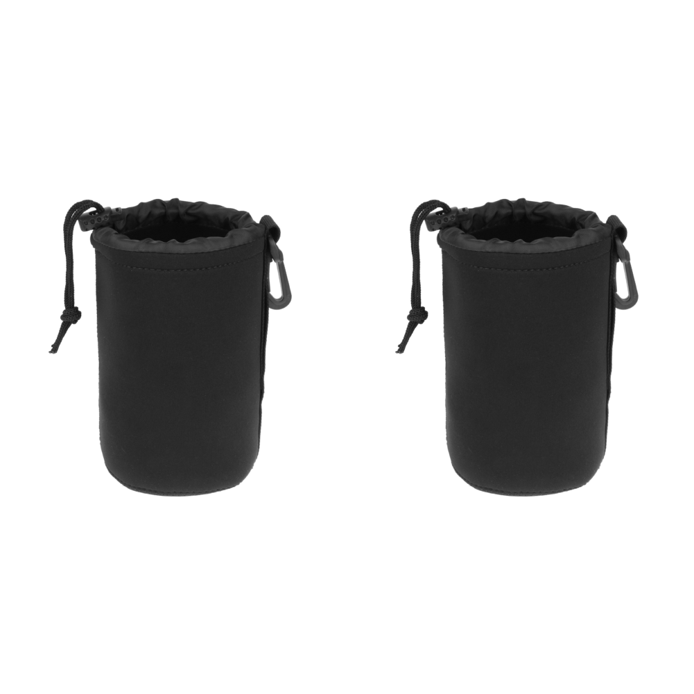 1/2 Stück Kameraobjektivtasche Fotografie Objektivtasche Neopren Wasserdichter Rucksack Kordelzug Schutzhülle für die meisten digitalen Spiegelreflexkameras: Brown