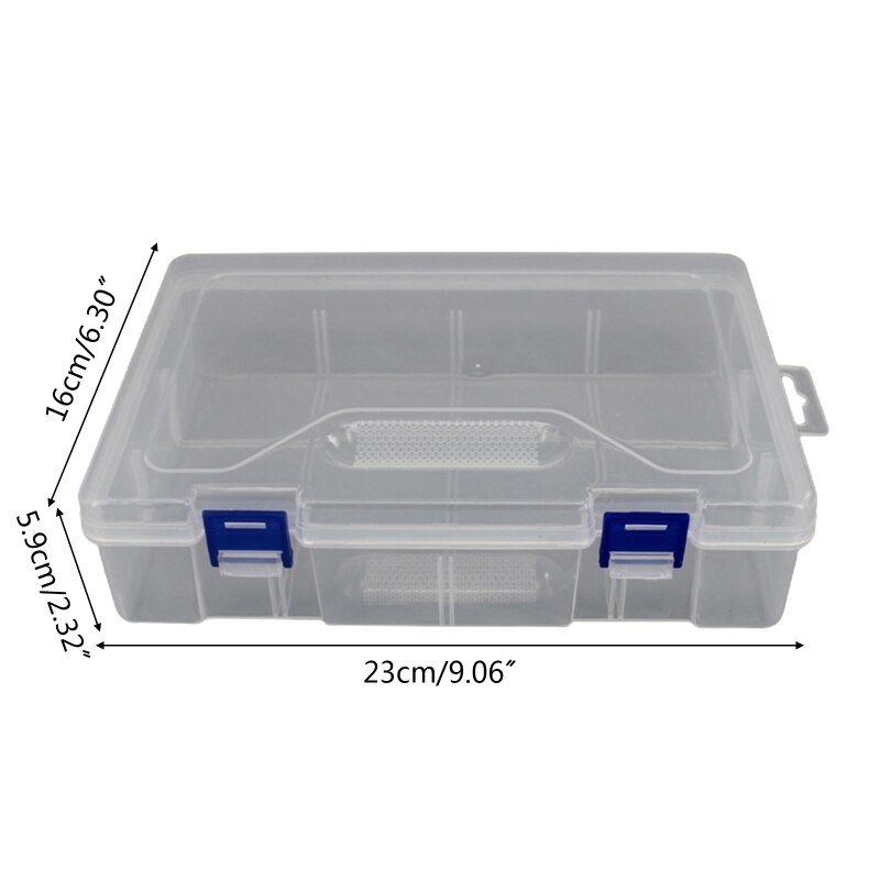 Transparante Opbergdoos Met Deksel En Gespen Puzzel Component Schroef Organizer