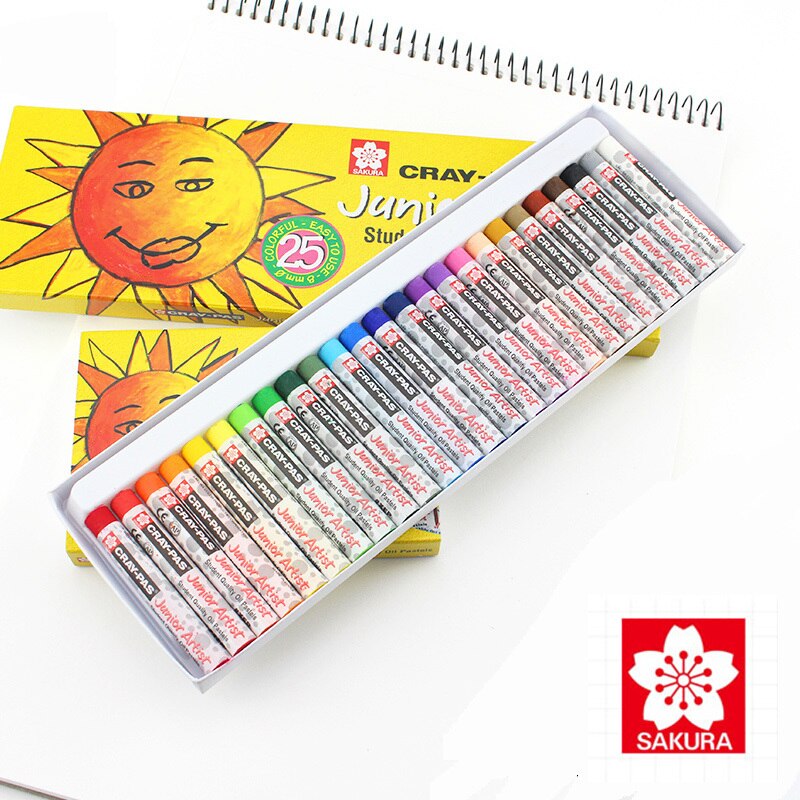 Sakura olie pasteller xep -12/16/25/36/50 ikke-giftig sikker voks farveblyant tegning til børn studerende