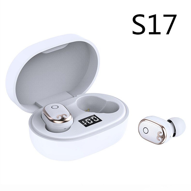 Draadloze oortelefoon voor in de auto, bluetooth 5.0 tws-headset, hifi-sportoordopjes, mini-oordopjes, ondersteuning voor ios/android: Wit