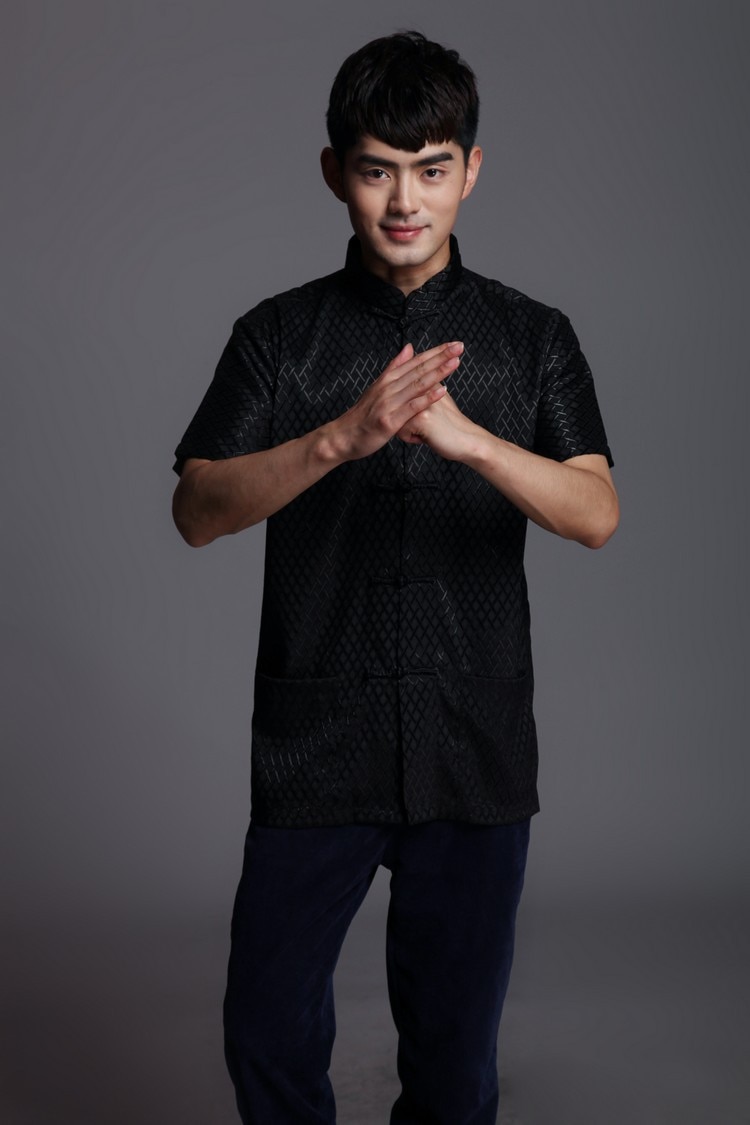 Men Traditional Chinese Clothing for Men Chinese Tang Costume Cheongsam Top Female Summer Shot Sleeve Shirt 16