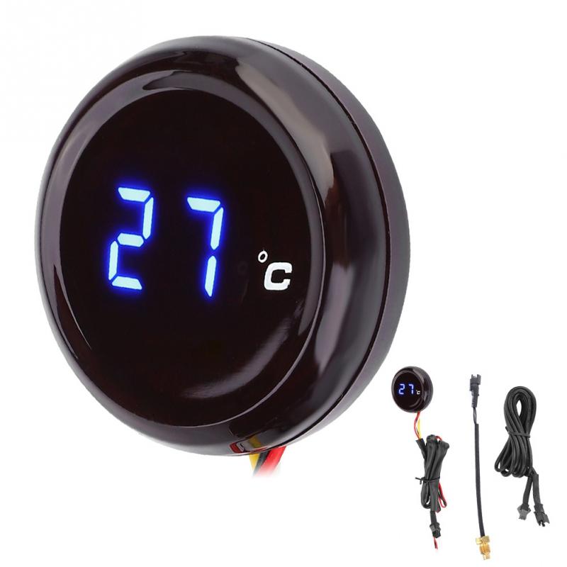 12V Universal Motorcycle Digital Thermometer Water Temperature Meter Gauge for Honda Kawasaki Yamaha Suzuki 0-120 Degree Celsius: Blue