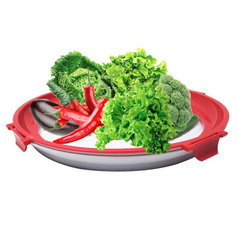 Clever Tray Food Plastic Preservation Tray Kitchen Food Fresh Keeping Storage Container Microwave Food Preservatio