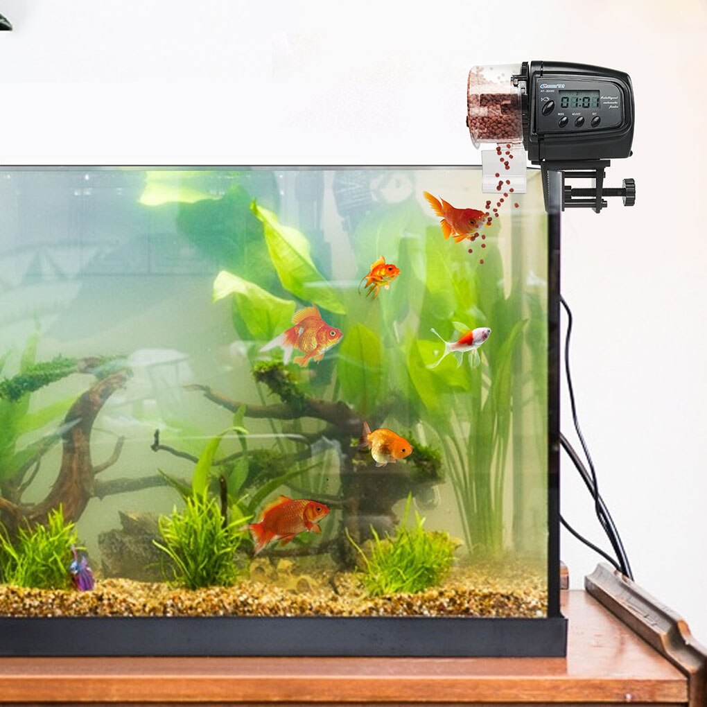 Getimede Automatische Fish Feeder Digitale Lcd Automatische Aquarium Tank Auto Fish Feeder Voedsel Timer Vis Huisdier Voeden Dispenser