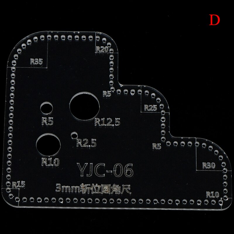 Acryl Lederen Craft Template Perspex Snijden Cirkel Hoek Stiksels Stencil Voor DIY Scrapbooking Decoratieve Embossing Pak: D