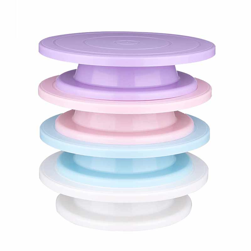 Cake Decorating Tools Convenient Rotating Cake Stand Cake Turntable Plastic Spatula Scrapers For Bakery Dessert Shop