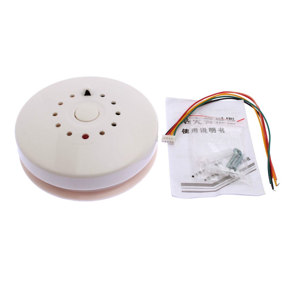 Detector fotoeléctrico de humo y calor con alarma de cuerno de 85dB fuente de alimentación de 12V o 9V (no incluida)