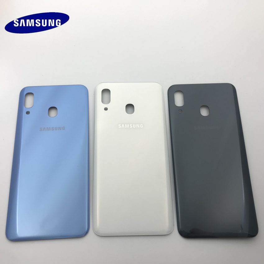 Original Samsung Galaxy A20 A30 A40 A50 A70 Battery Back plastic Cover Door Housing Replacement Repair Parts