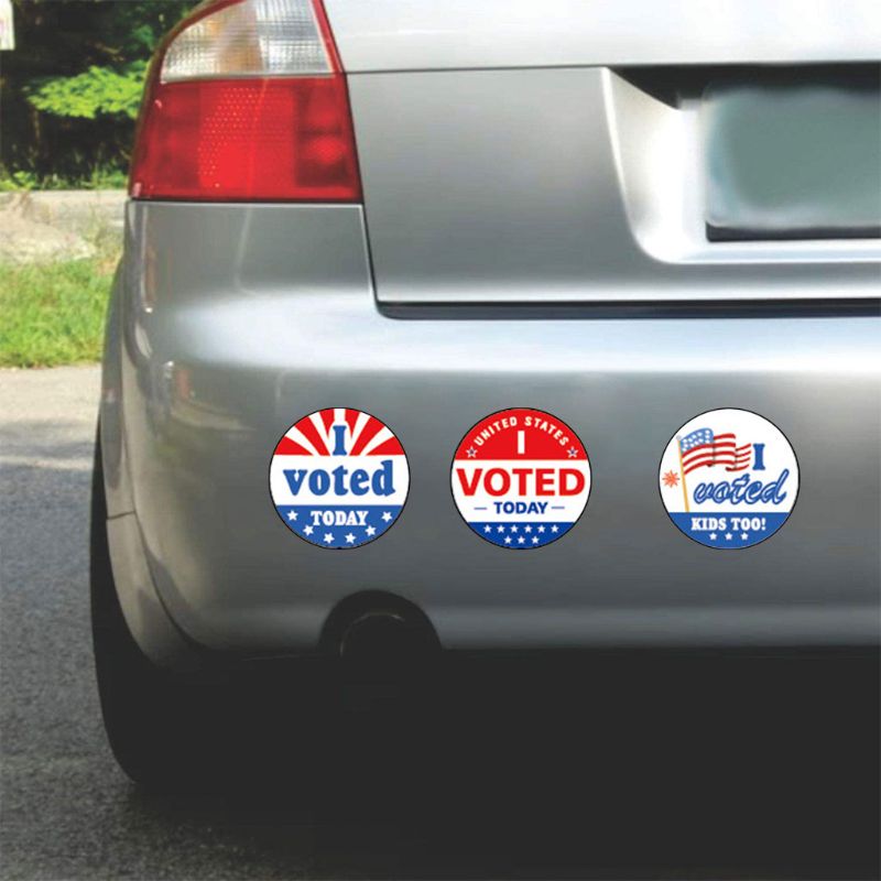 500 Pieces Stickers Patriotic Election Stickers Waterproof Decals for Election Day Parade Celebrations