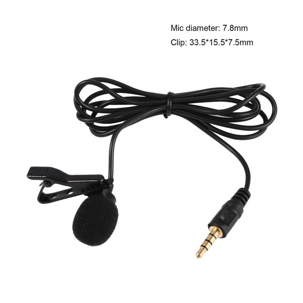 Portable Clip-on Lapel Lavalier Microphone 3.5mm Jack Hands-free Mini Wired Condenser Microphone with Easy-carry Box