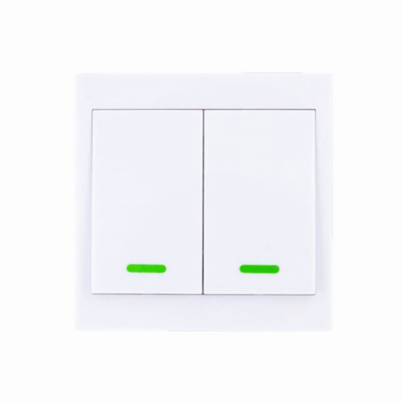 86 Wall Panel Remote Transmitter 1 2 3 Button Sticky RF TX Smart Home Room Hall Living Room Bedroom Wirelss Remote315/433 ev1527: 2CH / 433Mhz