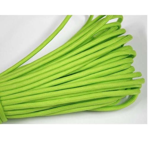 30ft 550lb paracord snor faldskærmssnor med 7 kerne snor reb 4mm dia til camping vandreture udendørs hjem 9.1m solide farver: Neongrøn