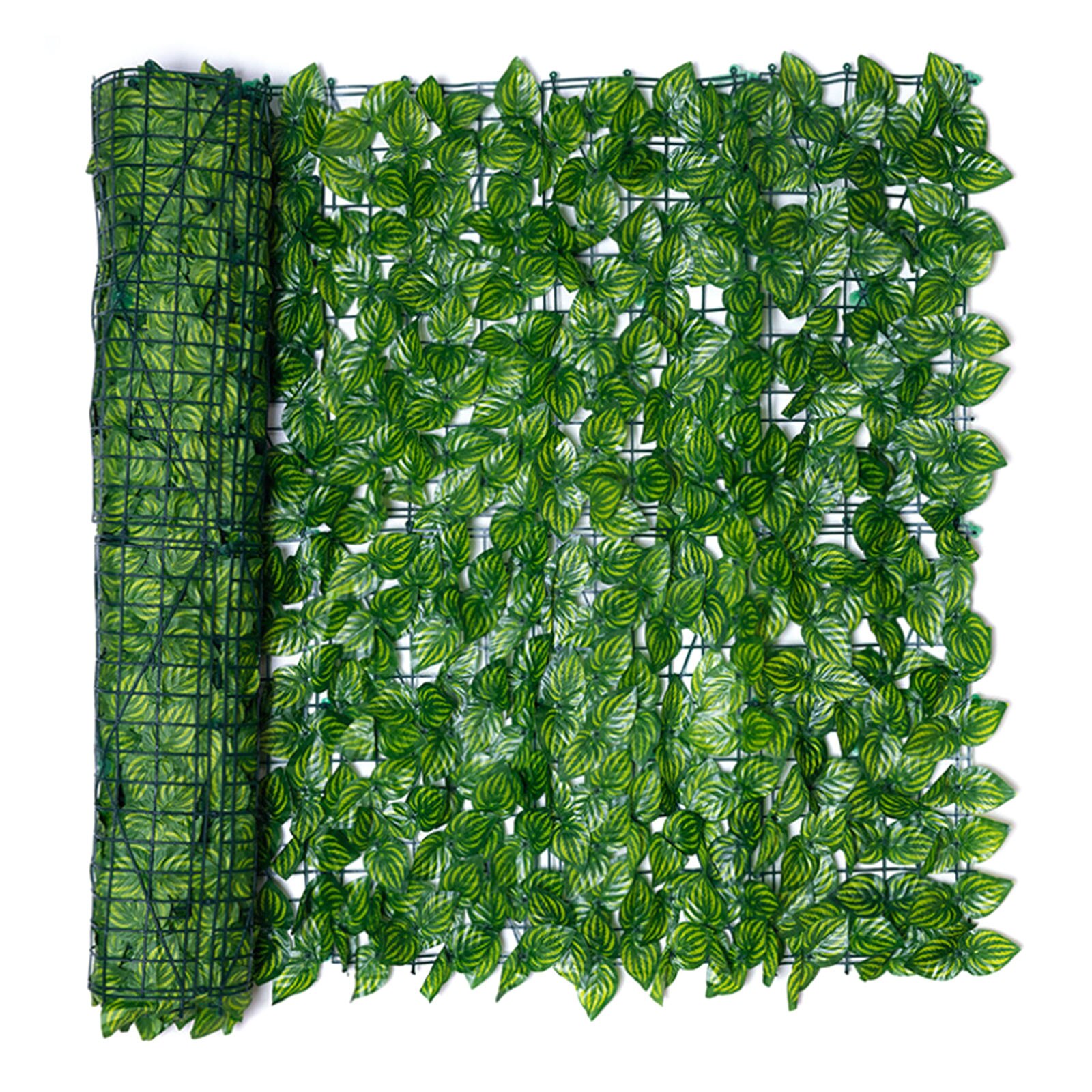 Privacy Fence Screen, Artificial Leaf Hedges Fence Wall Panel Screen Decoration for Home Garden Backyard Decor 20x118in: A