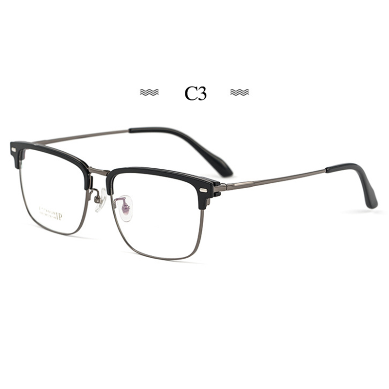 Lunettes en titane pur pour hommes, monture avec Prescription, Style Business, , , Style de Prescription, 2320BJ: C3